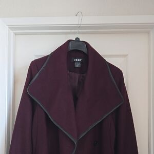 DKNY NWT Women's Burgundy Coat